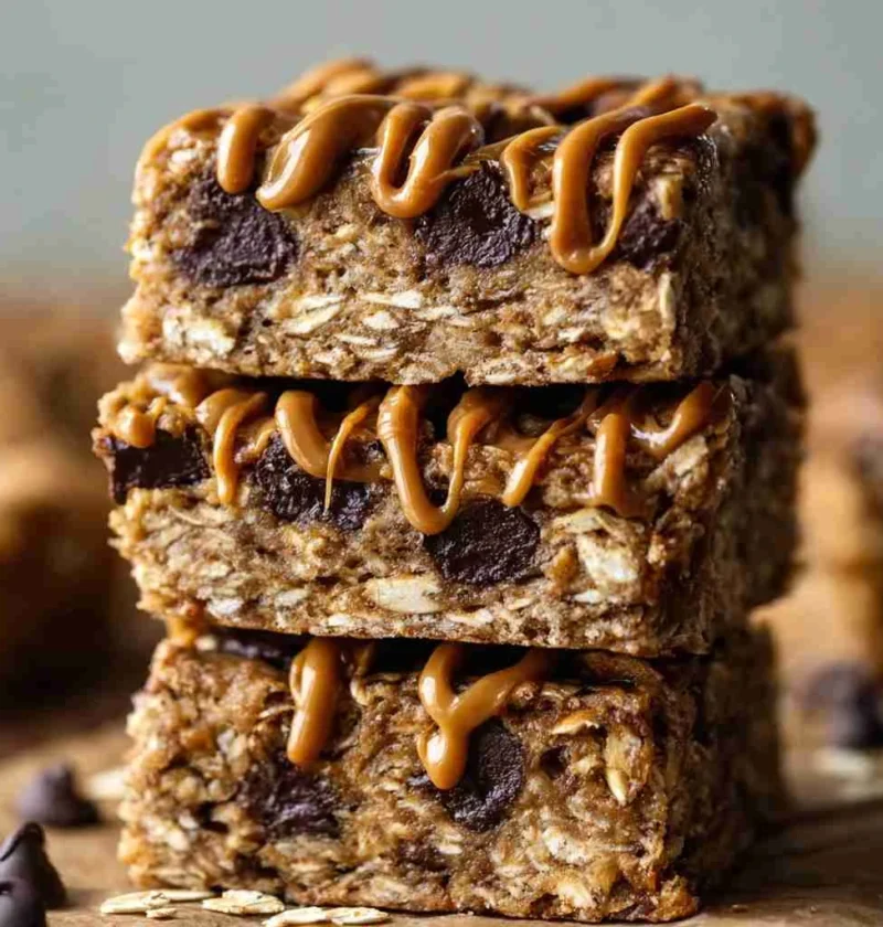 Peanut Butter Banana Chocolate Chip Oatmeal Bars Recipe
