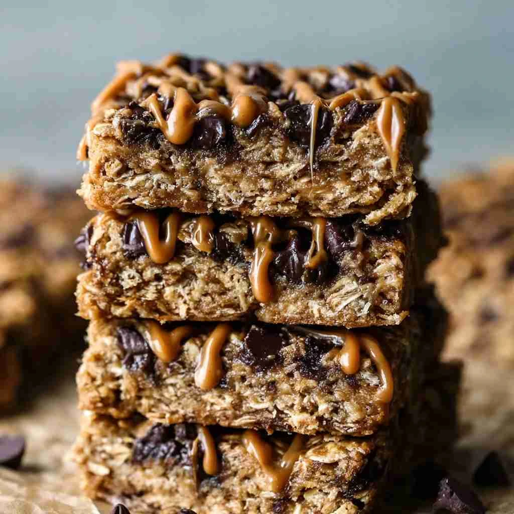 Peanut Butter Banana Chocolate Chip Oatmeal Bars Recipe