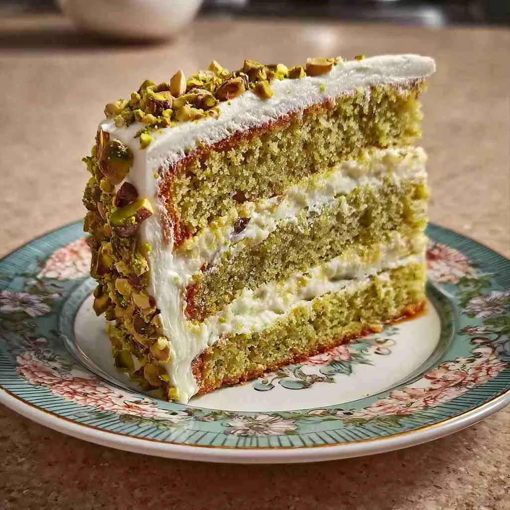 Pistachio Mascarpone Layer Cake