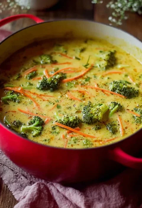 One Pot Broccoli Cheddar Soup