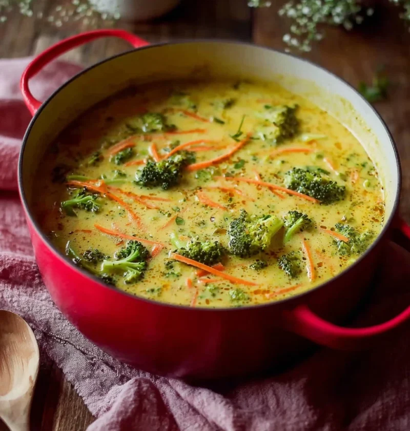 One Pot Broccoli Cheddar Soup