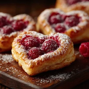 Raspberry Heart Danishes