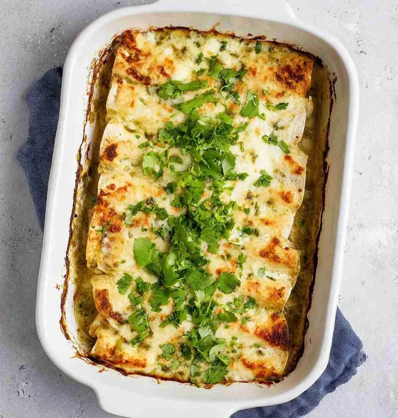 Salsa Verde Chicken Enchiladas