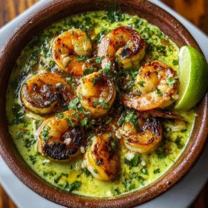 Savor Sinaloan Shrimp in Creamy Green Culichi Sauce Delight