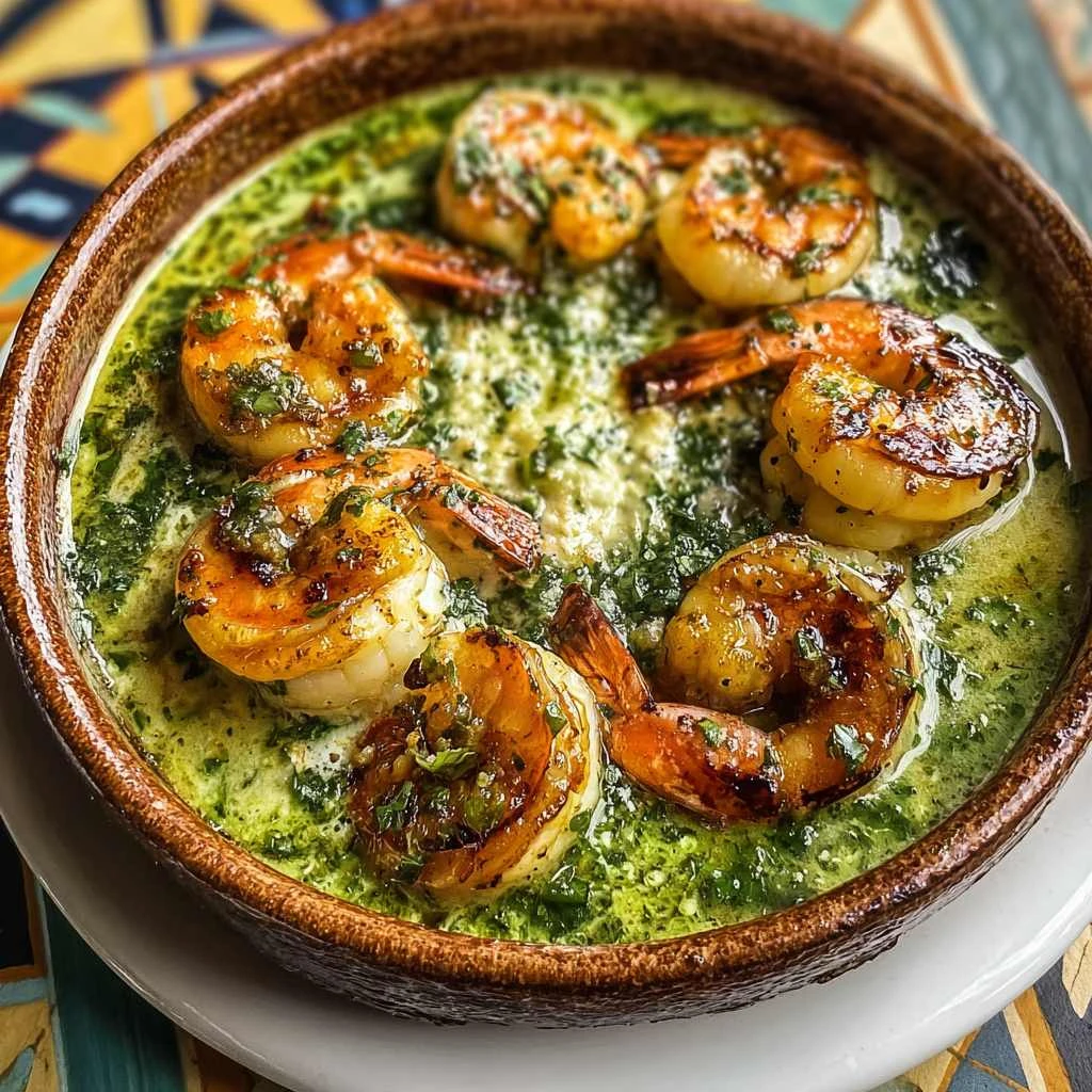 Savor Sinaloan Shrimp Creamy Green Culichi Sauce Delight