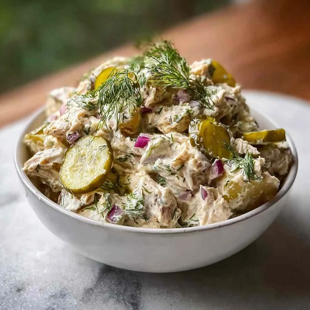 Savory Dill Pickle Chicken Salad
