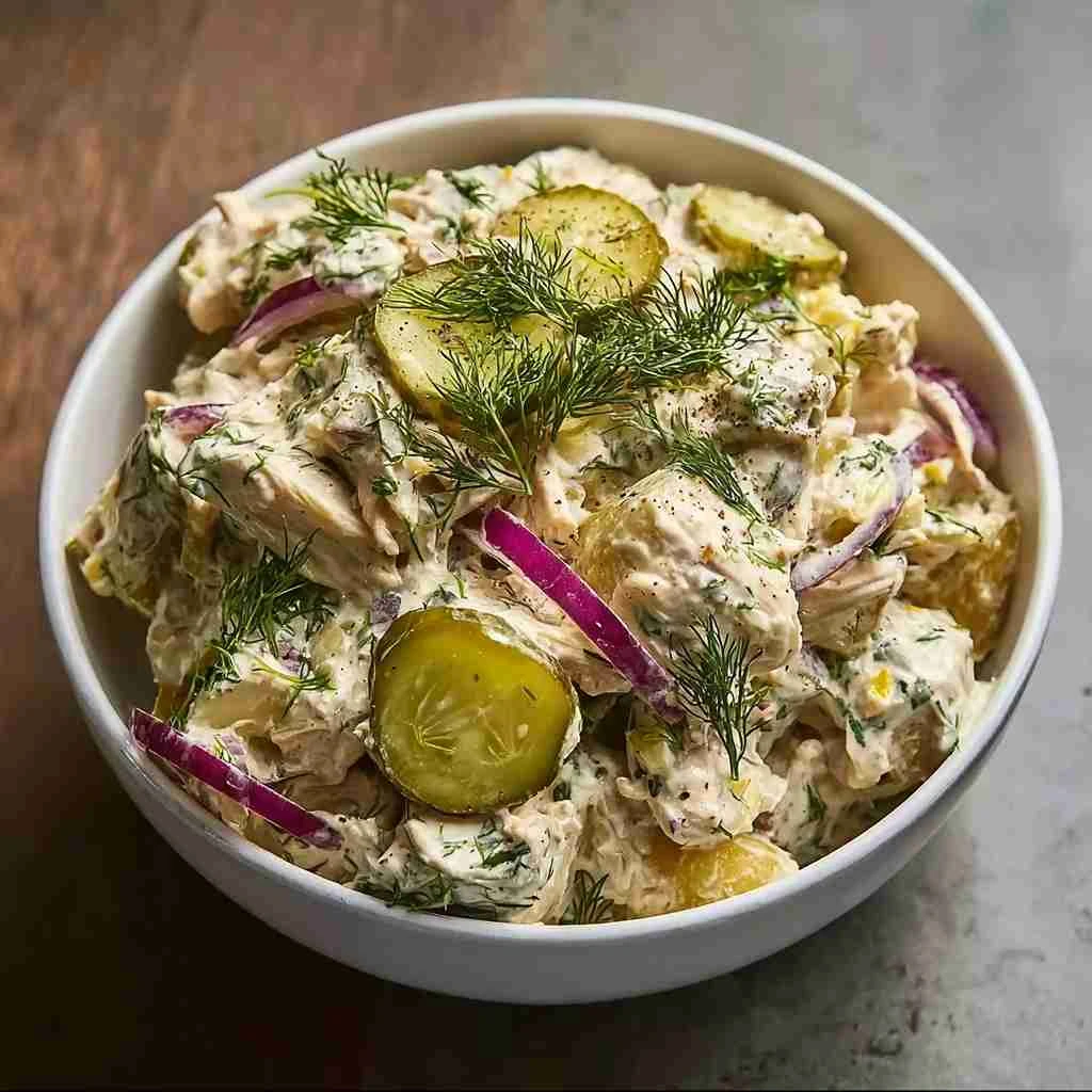 Savory Dill Pickle Chicken Salad