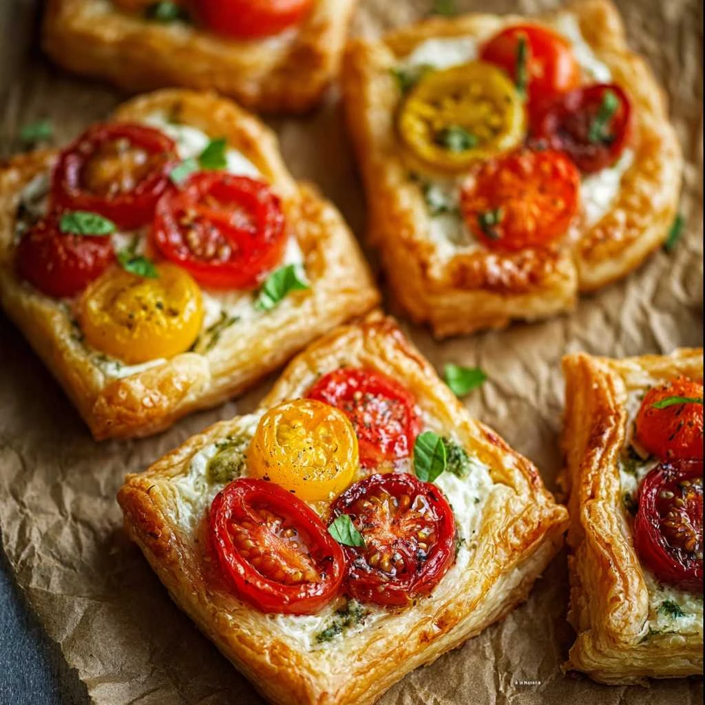 Tomato Tartlets with Puff Pastry Recipe