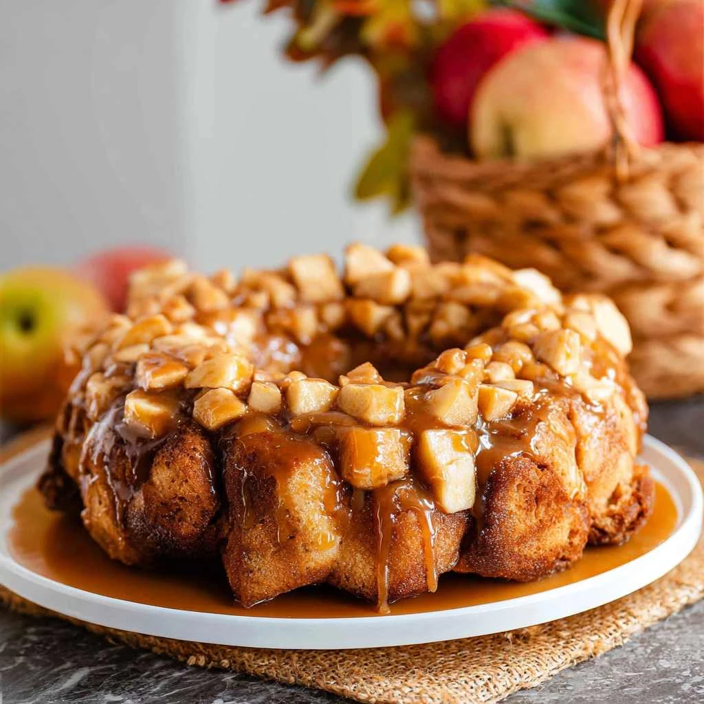 Apple Monkey Bread [Stuffed with Caramel]