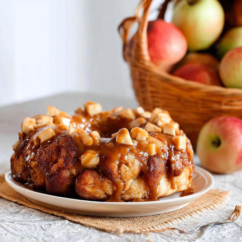 Apple Monkey Bread Stuffed Caramel