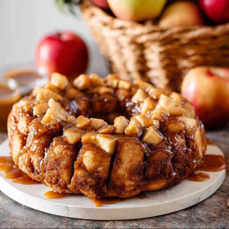 Apple Monkey Bread Stuffed Caramel