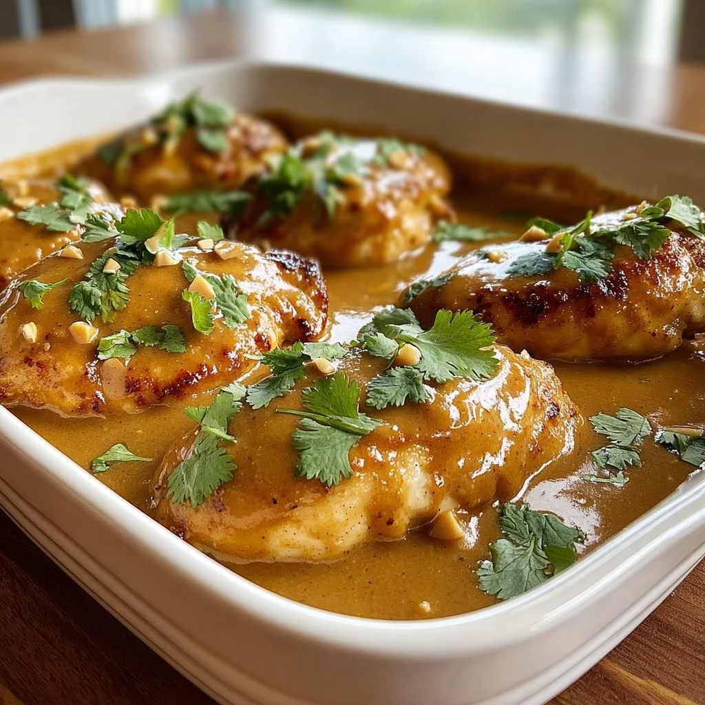 Best Thai Peanut Chicken with Creamy Coconut Sauce