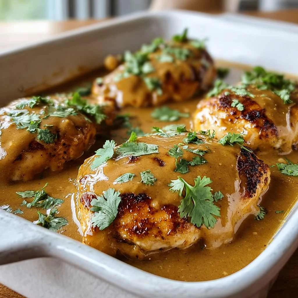 Thai Peanut Chicken Creamy Coconut Sauce