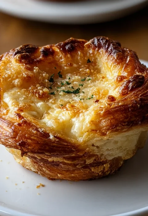 Cheesy Garlic Cruffin