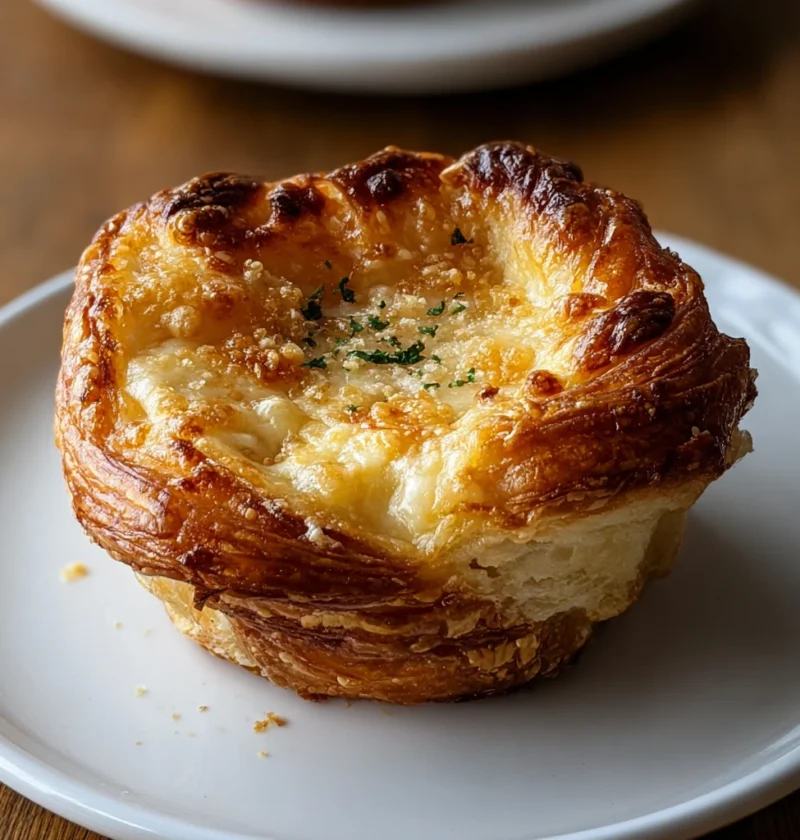 Cheesy Garlic Cruffin