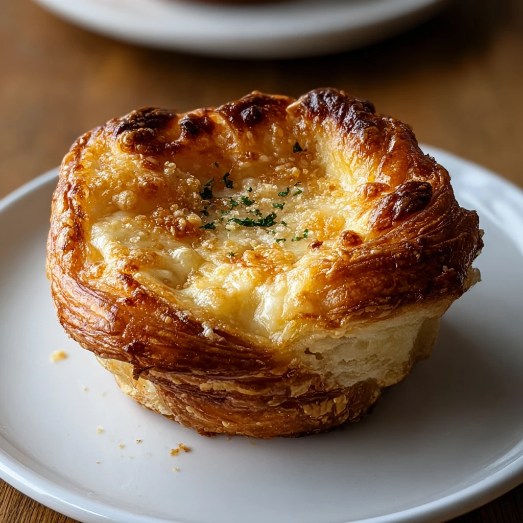 Cheesy Garlic Cruffin