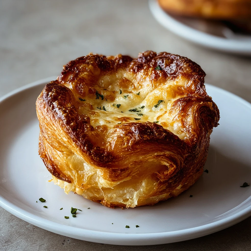 Cheesy Garlic Cruffin