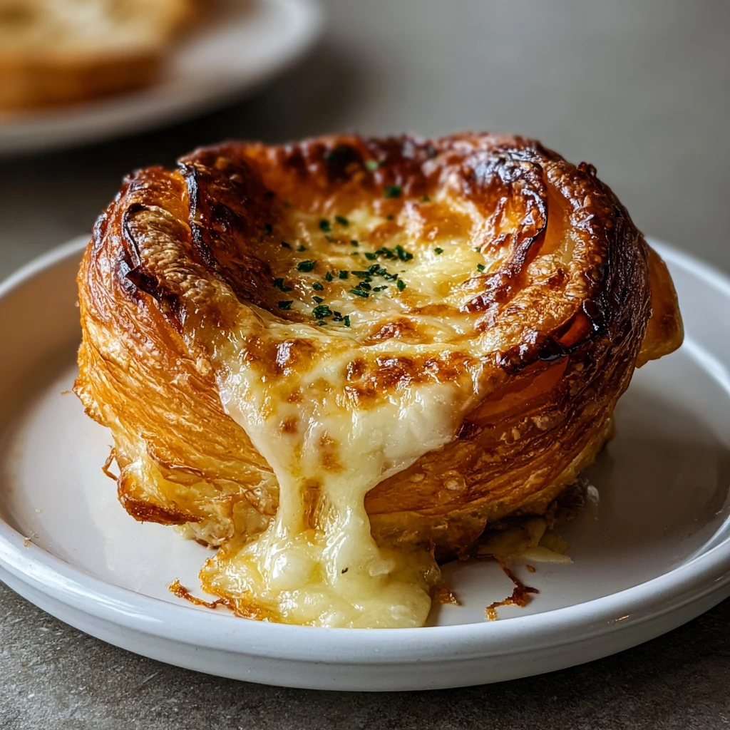Cheesy Garlic Cruffin