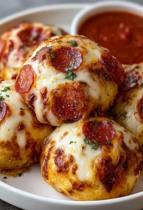 Cheesy Pepperoni Pizza Bombs