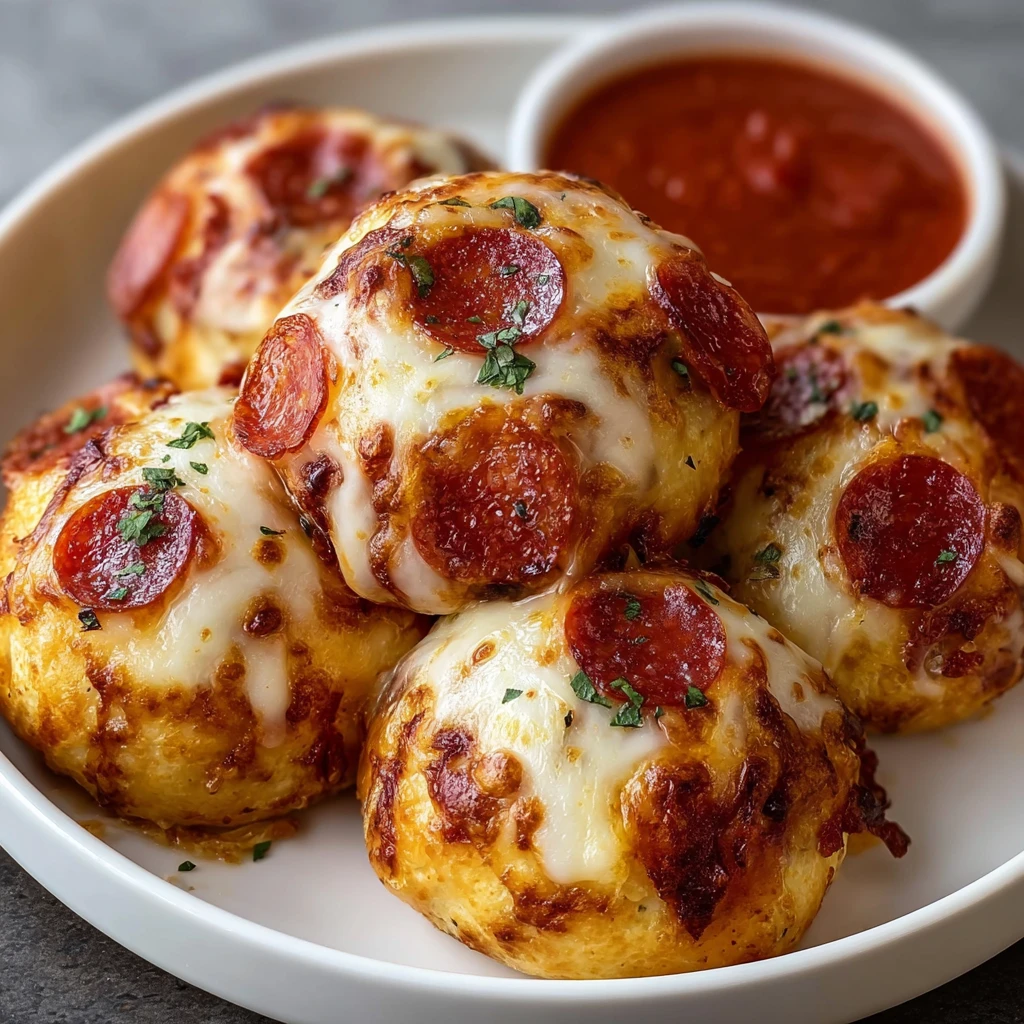 Cheesy Pepperoni Pizza Bombs