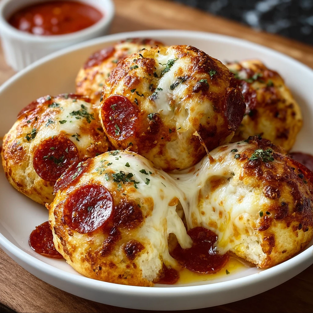 Cheesy Pepperoni Pizza Bombs