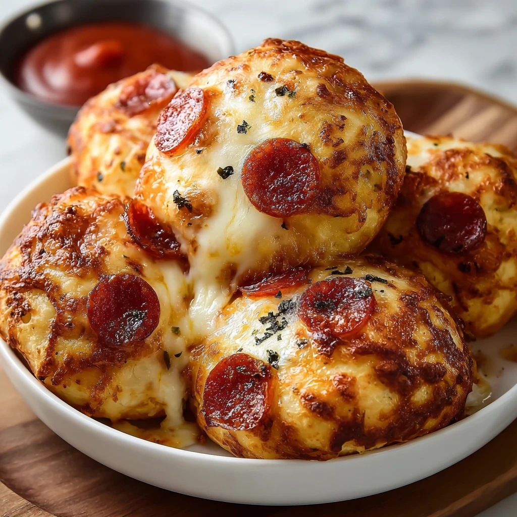Cheesy Pepperoni Pizza Bombs