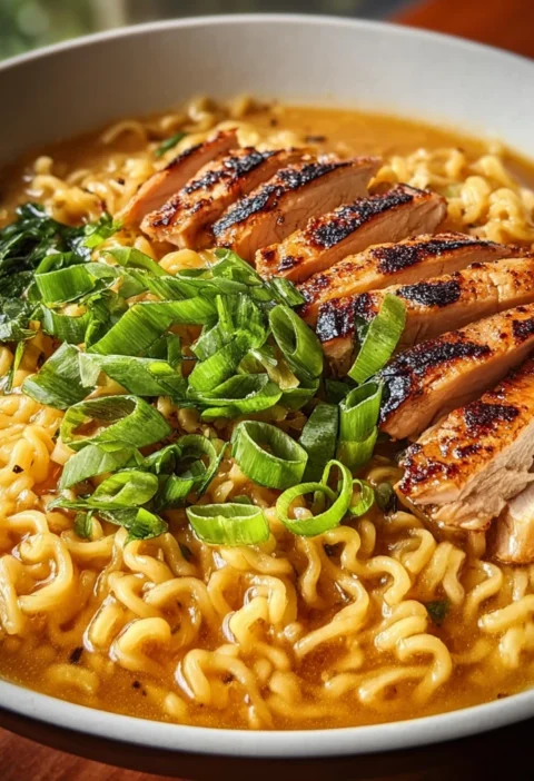 Creamy Garlic Chicken Ramen