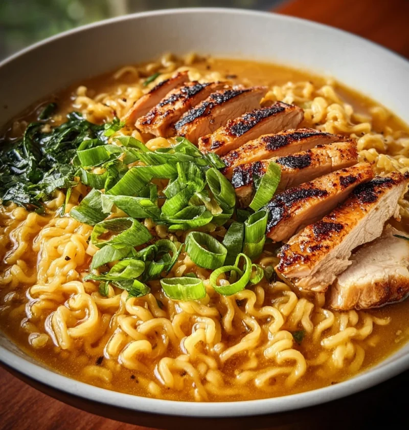 Creamy Garlic Chicken Ramen
