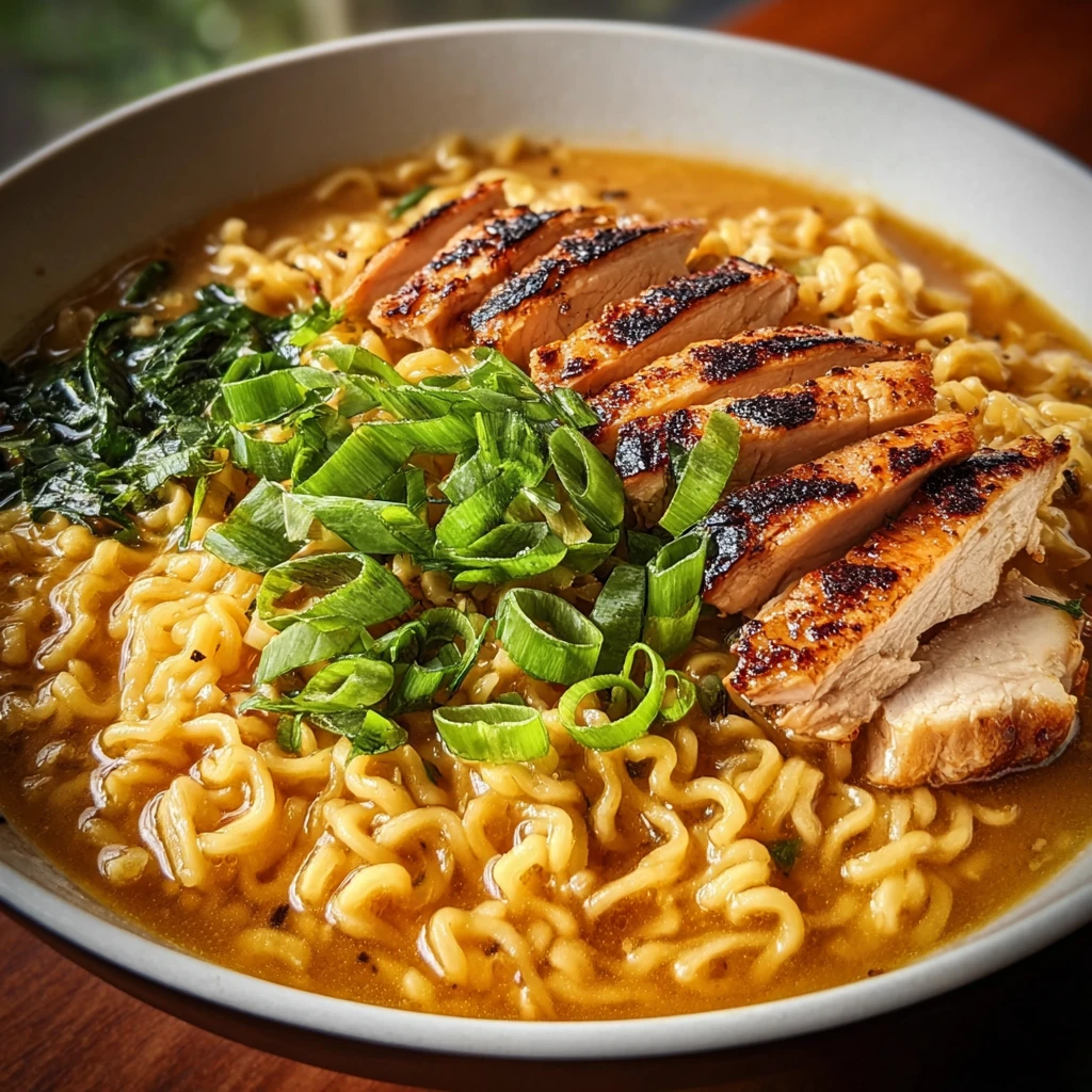 Creamy Garlic Chicken Ramen