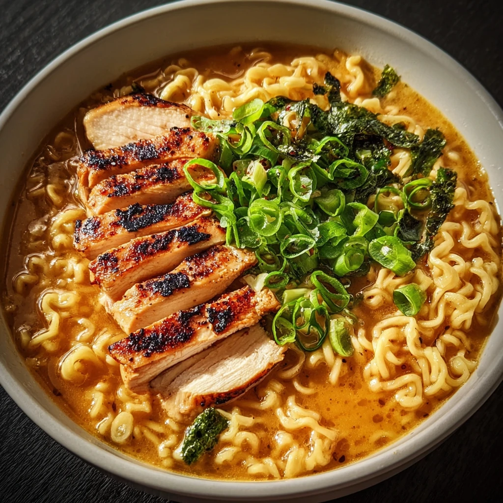 Creamy Garlic Chicken Ramen