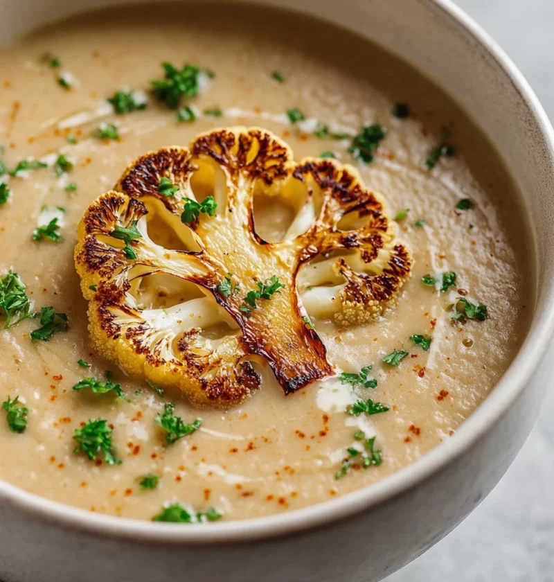 Creamy Roasted Cauliflower Soup Recipe