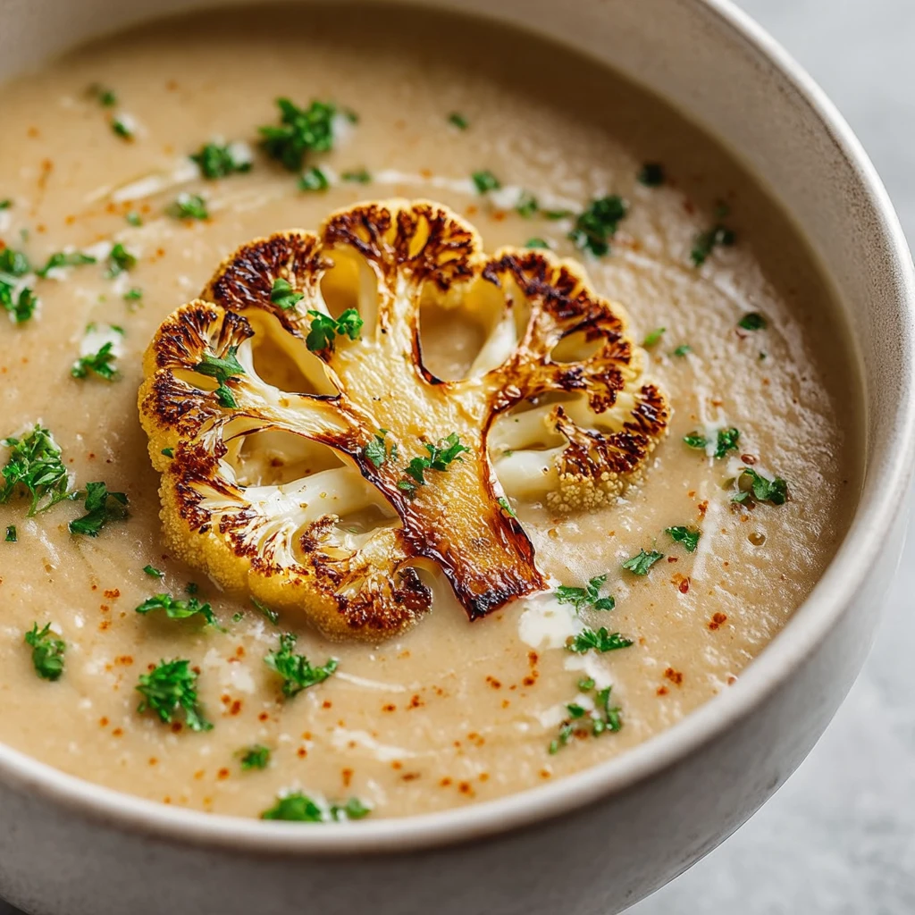 Creamy Roasted Cauliflower Soup Recipe