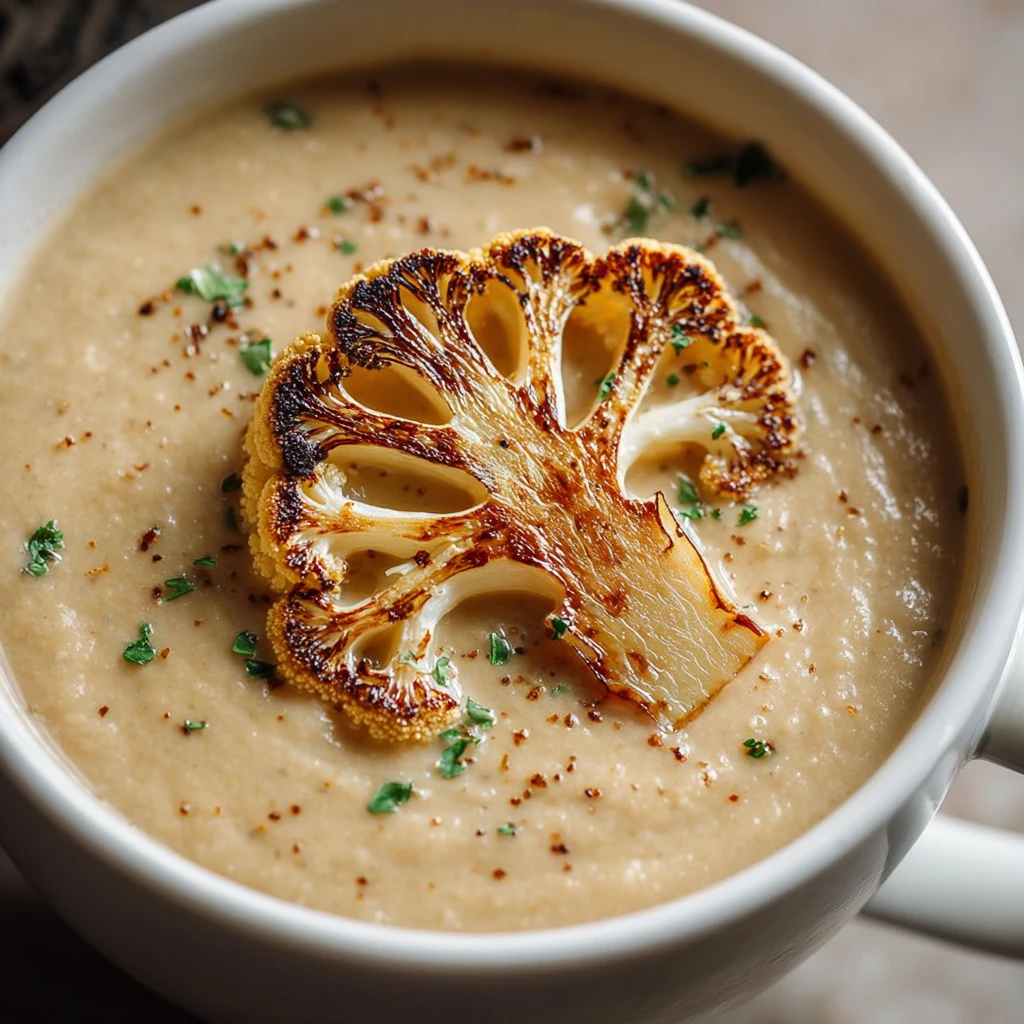 Creamy Roasted Cauliflower Soup Recipe