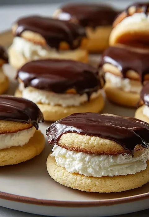 Boston Cream Pie Cookies