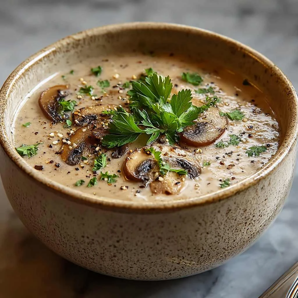 Easy Creamy Cottage Cheese Mushroom Soup