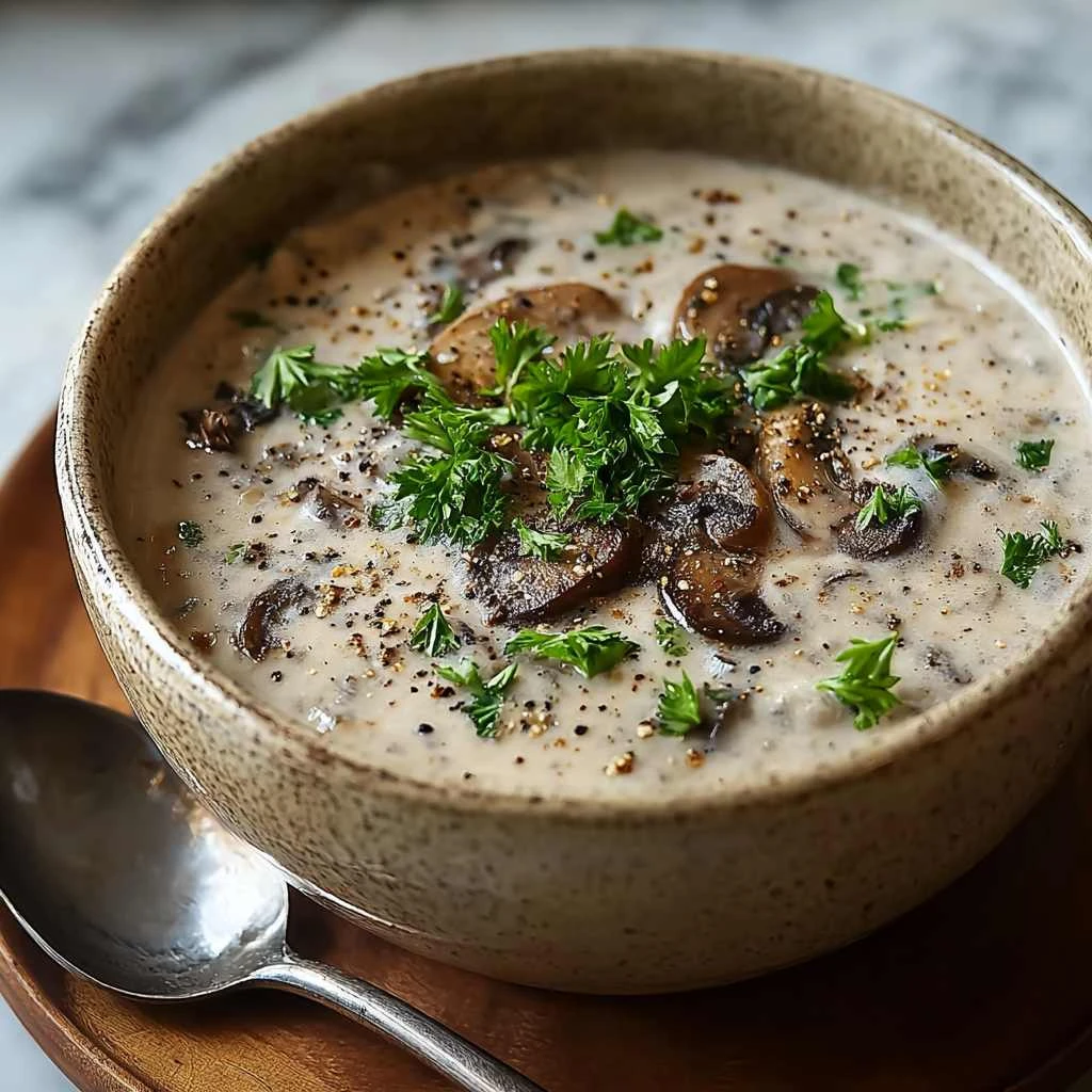 Creamy Cottage Cheese Mushroom Soup
