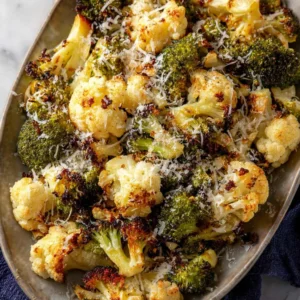 Easy Roasted Broccoli and Cauliflower