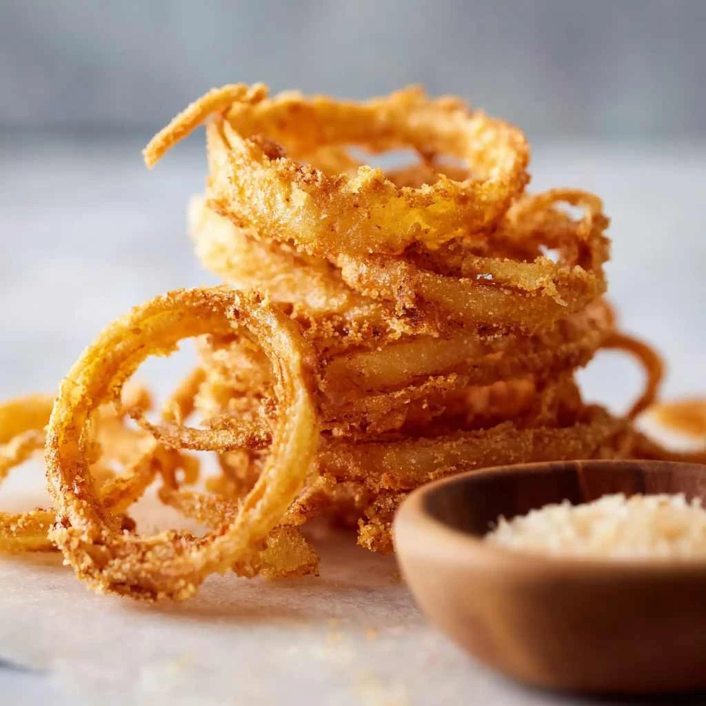 French Fried Onion Strings Crispy Homemade Snack Youll