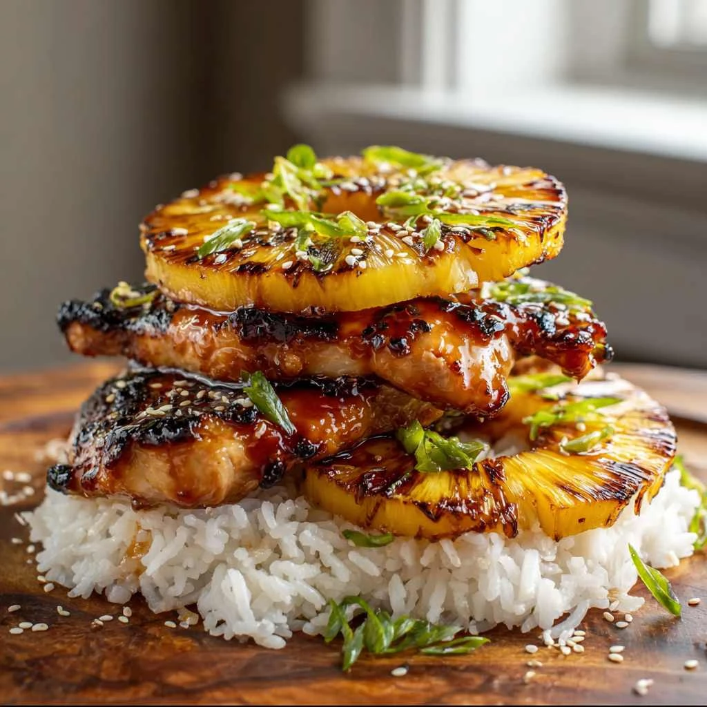 Hawaiian Huli Huli Chicken Stack – Tropical Flavor!