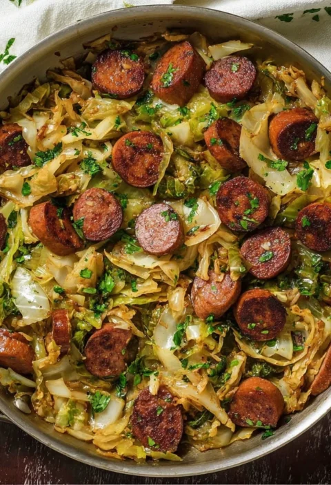Kielbasa Cabbage Skillet