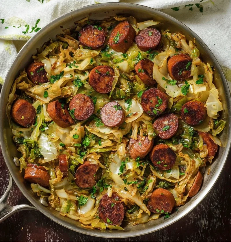 Kielbasa Cabbage Skillet