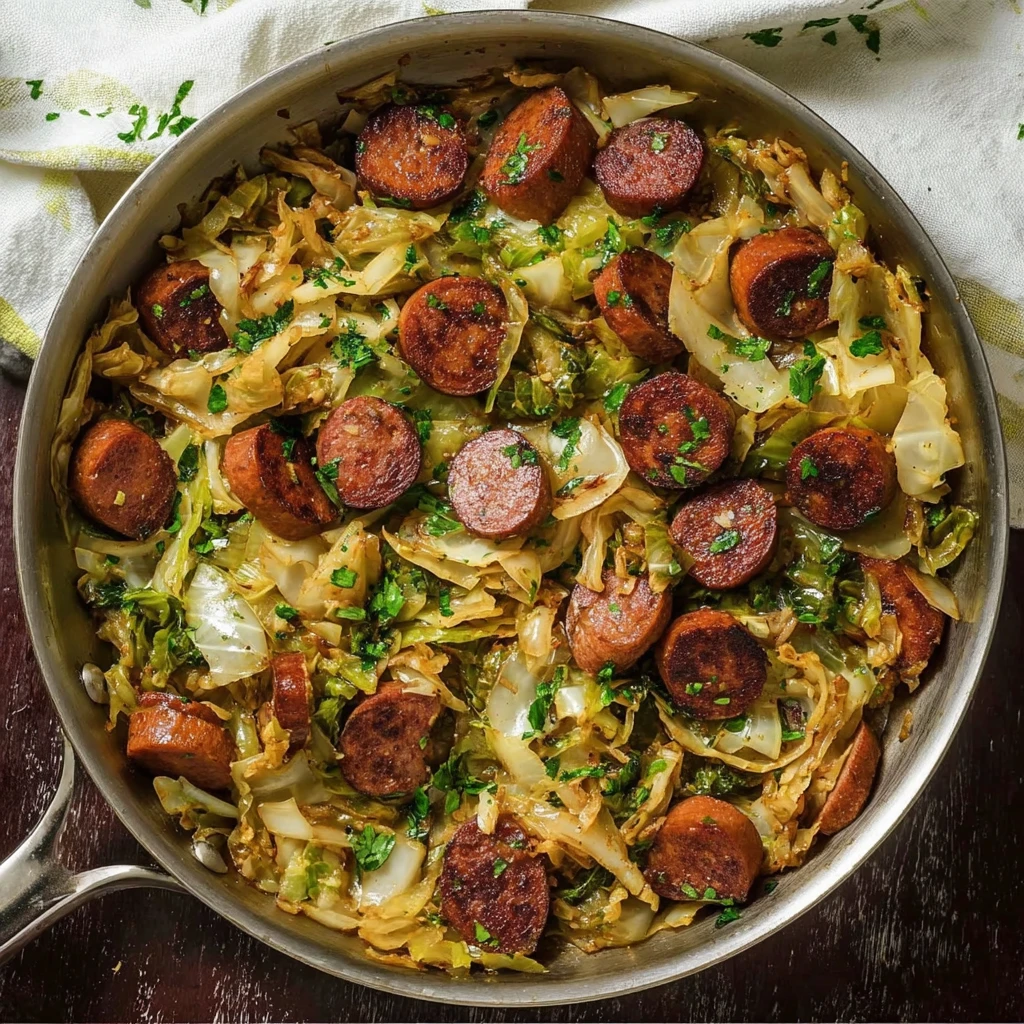 Kielbasa and Cabbage Skillet