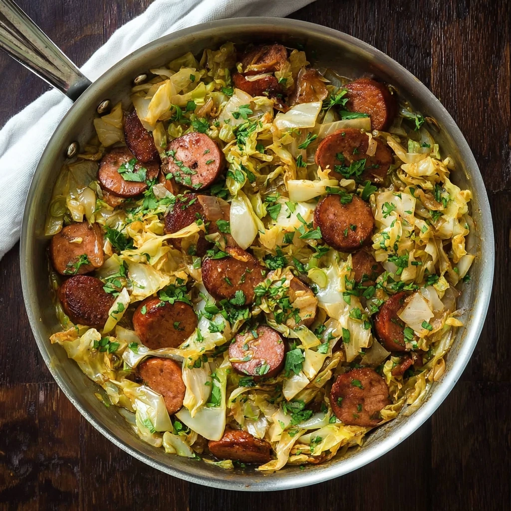 Kielbasa Cabbage Skillet