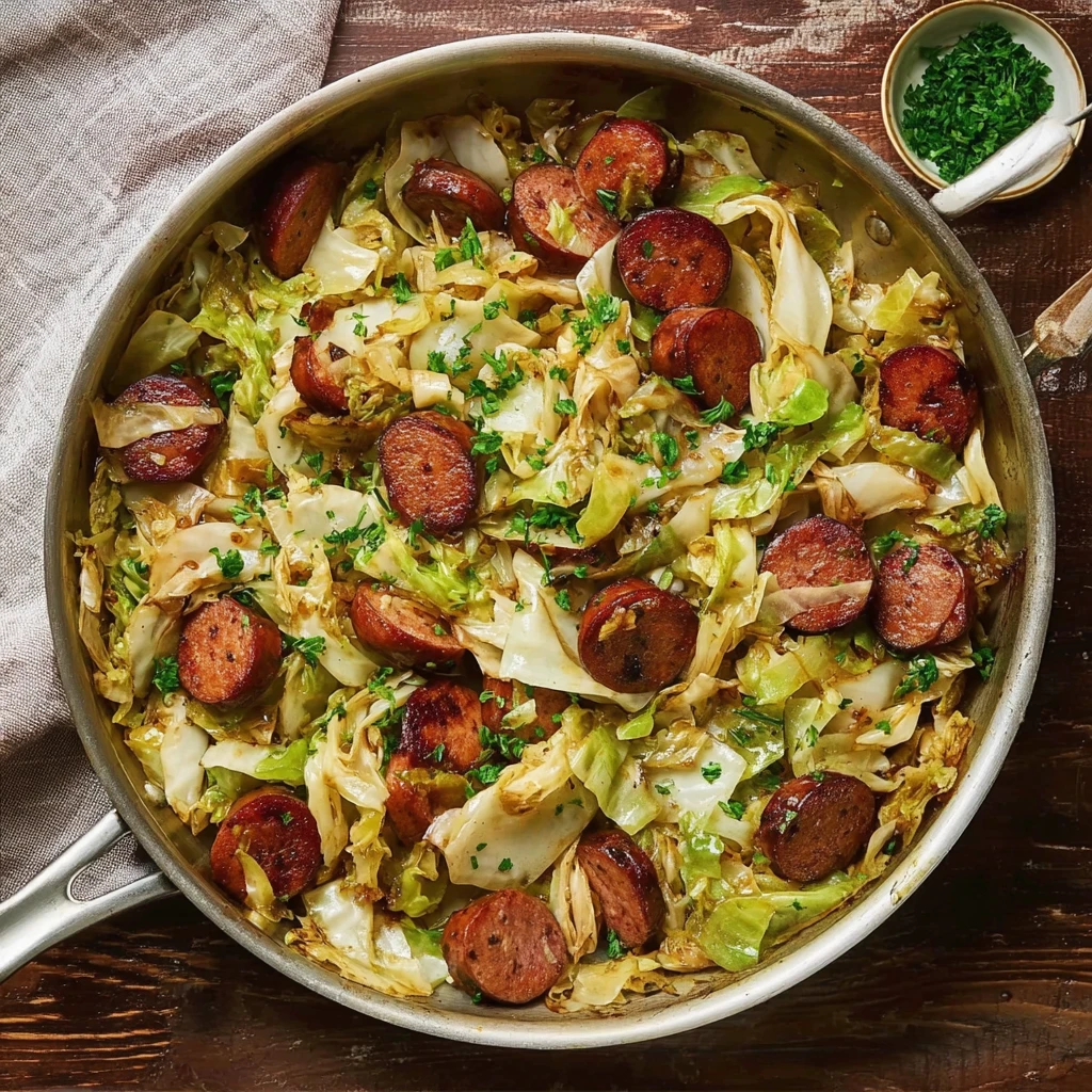 Kielbasa Cabbage Skillet