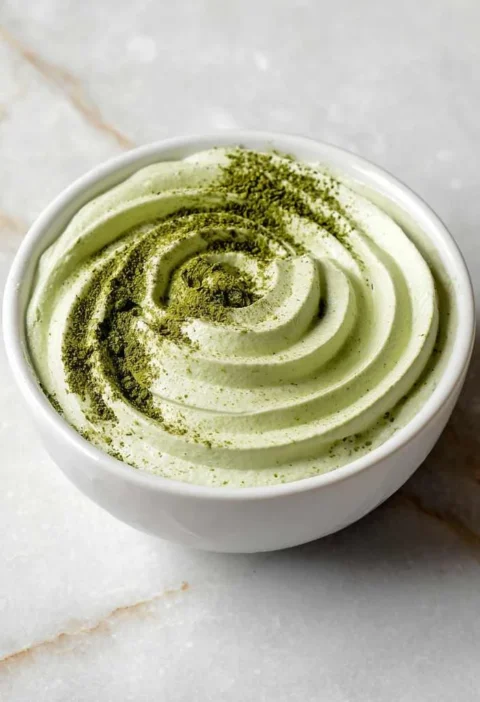 Matcha Cottage Cheese Mousse