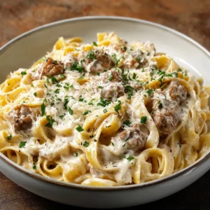 One-Pot Creamy Beef and Garlic Butter Pasta Recipe