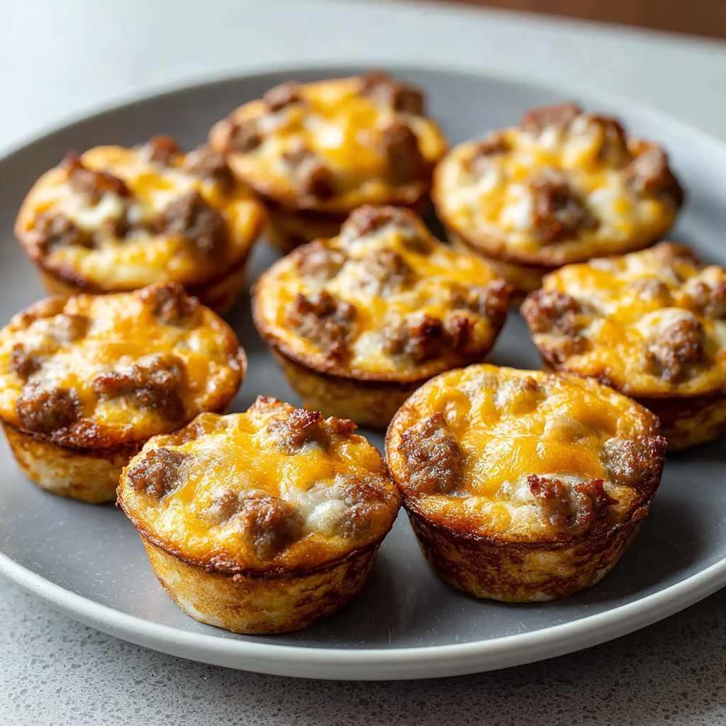 Perfect high protein pancake sausage mini muffins