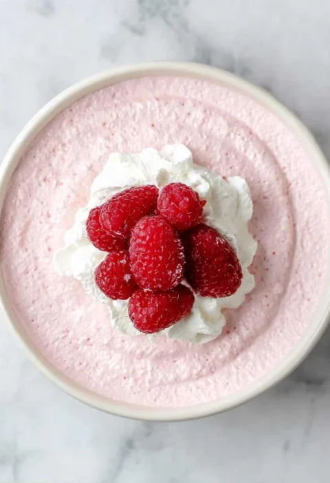 Raspberry Cottage Cheese Mousse
