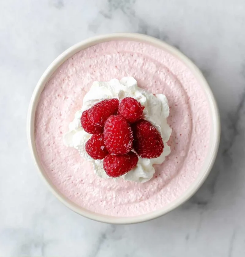 Raspberry Cottage Cheese Mousse