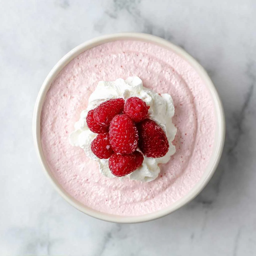 Raspberry Cottage Cheese Mousse